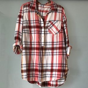 Merona Plaid Flannel Tunic Shirt
